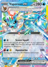 Vaporeon ex · Prismatic Evolutions Pokémon card