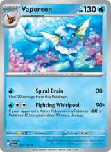 Vaporeon · Prismatic Evolutions Pokémon card
