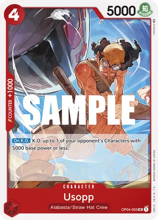 Usopp #OP04-003 · Kingdoms of Intrigue Pre-Release Cards One Piece card