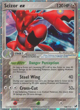 Scizor ex #108 · Unseen Forces Pokémon card