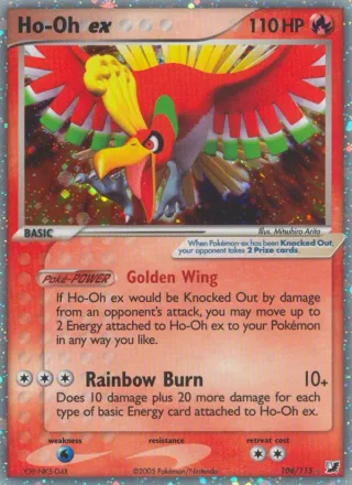 Ho-Oh ex #104 · Unseen Forces Pokémon card