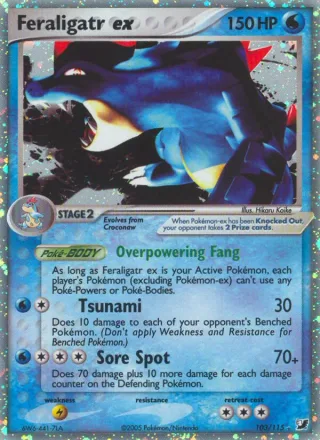 Feraligatr ex #103 · Unseen Forces Pokémon card