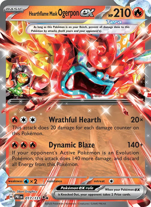 Hearthflame Mask Ogerpon ex full card art