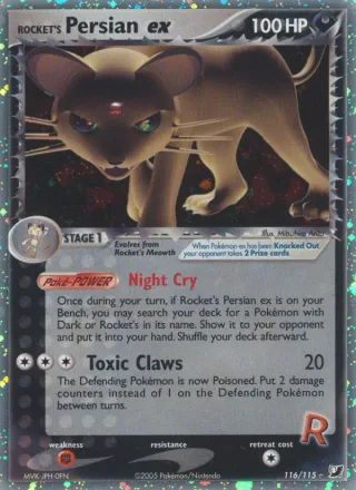Rocket's Persian ex #116 · Unseen Forces Pokémon card