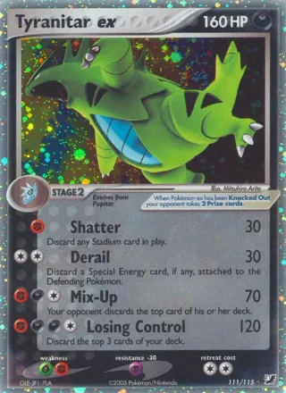 Tyranitar ex #111 · Unseen Forces Pokémon card