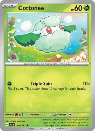 Cottonee #007 · Prismatic Evolutions Pokémon card