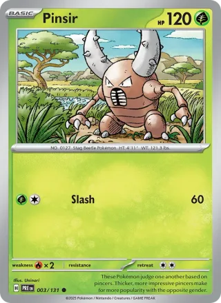 Pinsir #003 · Prismatic Evolutions Pokémon card
