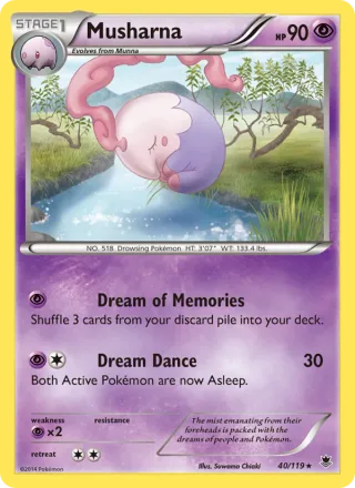 Musharna #40 · Phantom Forces Pokémon card
