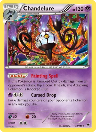 Chandelure #43 · Phantom Forces Pokémon card