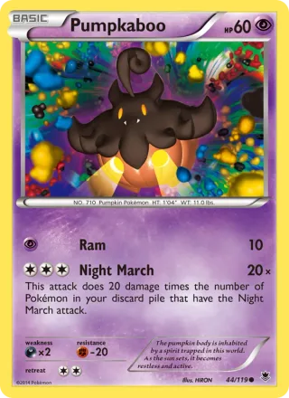 Pumpkaboo #44 · Phantom Forces Pokémon card