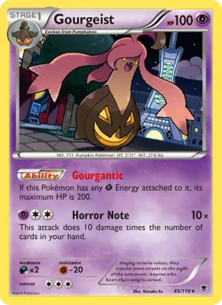 Gourgeist #45 · Phantom Forces Pokémon card