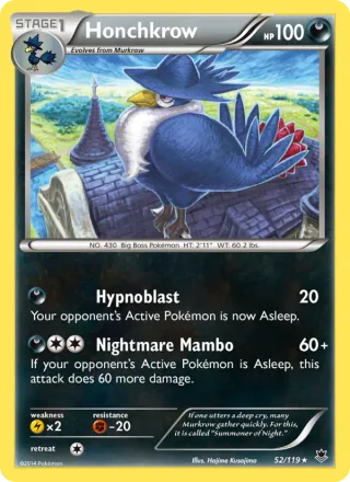 Honchkrow #52 · Phantom Forces Pokémon card