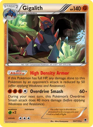 Gigalith #50 · Phantom Forces Pokémon card