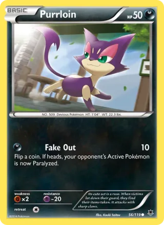 Purrloin #56 · Phantom Forces Pokémon card