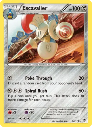 Escavalier #64 · Phantom Forces Pokémon card