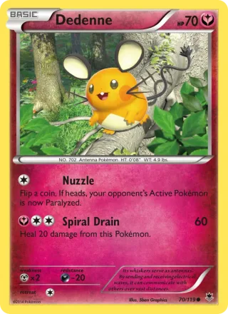 Dedenne #70 · Phantom Forces Pokémon card