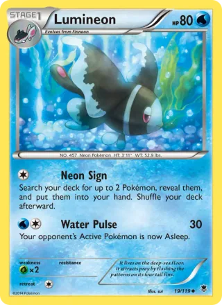 Lumineon #19 · Phantom Forces Pokémon card
