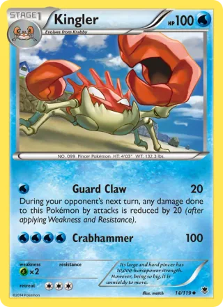 Kingler #14 · Phantom Forces Pokémon card