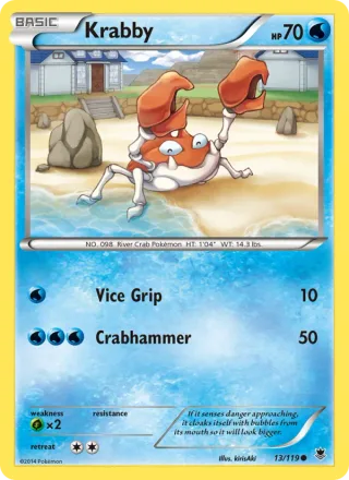 Krabby #13 · Phantom Forces Pokémon card