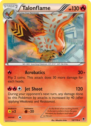 Talonflame #10 · Phantom Forces Pokémon card
