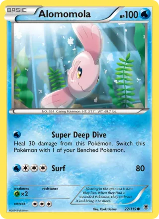 Alomomola #22 · Phantom Forces Pokémon card