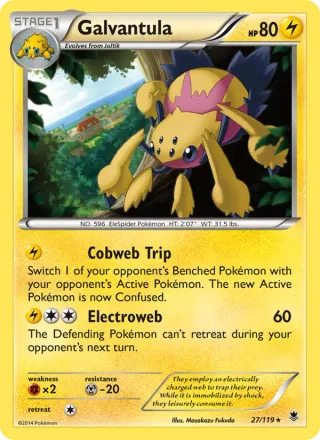 Galvantula #27 · Phantom Forces Pokémon card