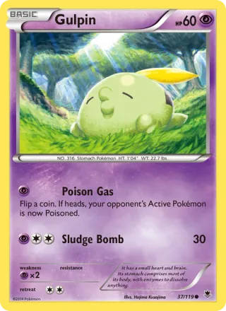 Gulpin #37 · Phantom Forces Pokémon card