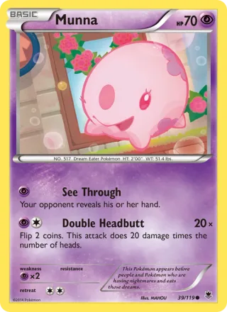 Munna #39 · Phantom Forces Pokémon card