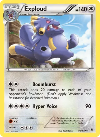 Exploud #85 · Phantom Forces Pokémon card