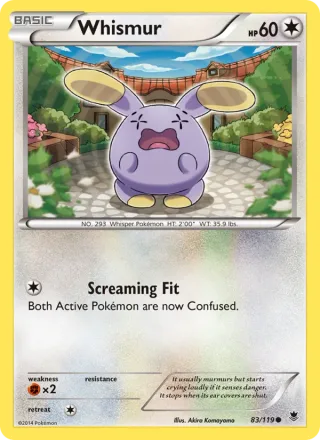 Whismur #83 · Phantom Forces Pokémon card