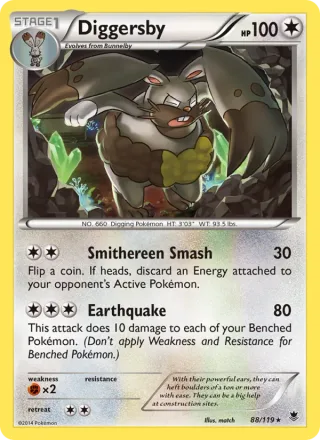 Diggersby #88 · Phantom Forces Pokémon card