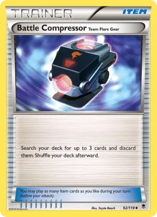 Battle Compressor Team Flare Gear #92 · Phantom Forces Pokémon card