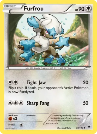 Furfrou #90 · Phantom Forces Pokémon card