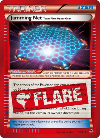 Jamming Net Team Flare Hyper Gear #98 · Phantom Forces Pokémon card