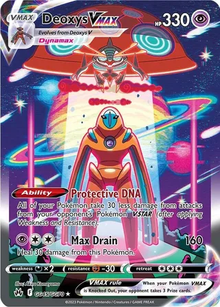 Deoxys VMAX #GG45 · Crown Zenith Galarian Gallery Pokémon card