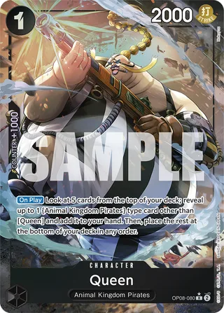 Queen (Parallel) #OP08-080-parallel · Two Legends One Piece card