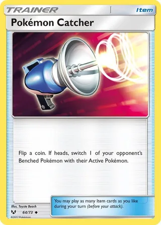 Pokémon Catcher #64 · Shining Legends Pokémon card