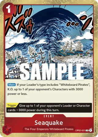 Seaquake #OP02-021 · Paramount War One Piece card