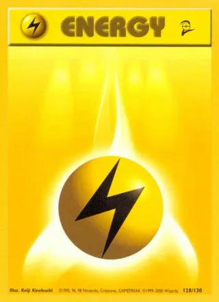Lightning Energy #128 · Base Set 2 Pokémon card