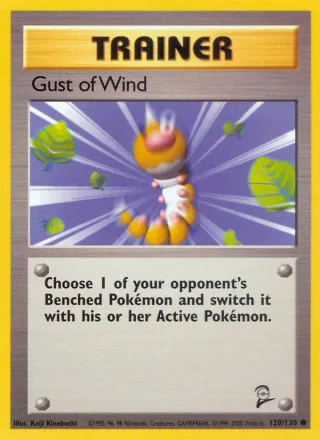 Gust of Wind #120 · Base Set 2 Pokémon card