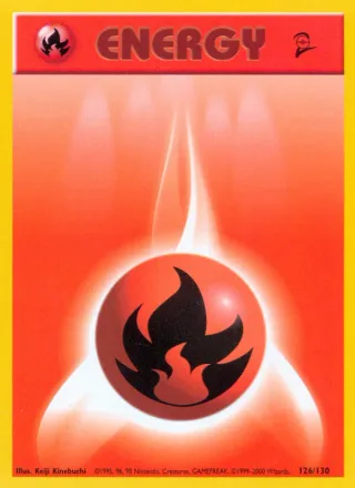 Fire Energy #126 · Base Set 2 Pokémon card