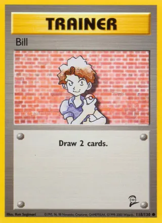Bill #118 · Base Set 2 Pokémon card