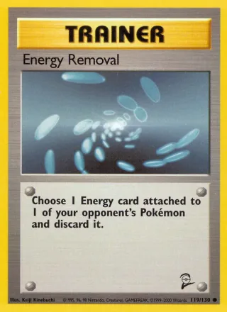 Energy Removal #119 · Base Set 2 Pokémon card