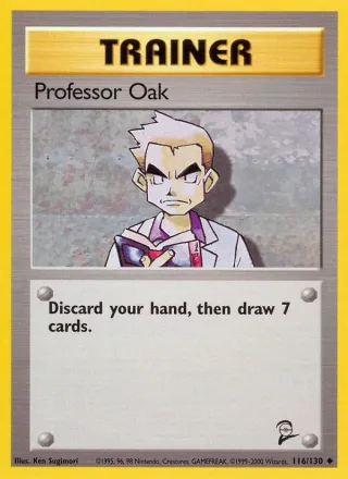 Professor Oak #116 · Base Set 2 Pokémon card