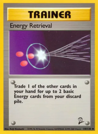 Energy Retrieval #110 · Base Set 2 Pokémon card