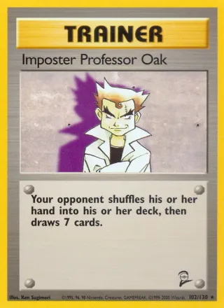 Impostor Professor Oak #102 · Base Set 2 Pokémon card