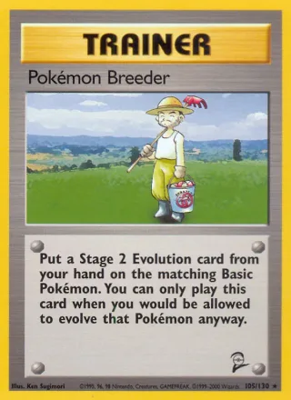 Pokémon Breeder #105 · Base Set 2 Pokémon card