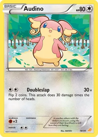 Audino #18 · BW trainer Kit (Excadrill) Pokémon card