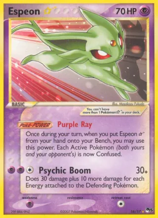 Espeon ★ #16 · POP Series 5 Pokémon card