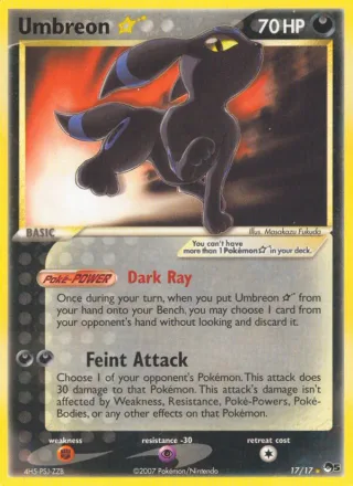 Umbreon ★ #17 · POP Series 5 Pokémon card